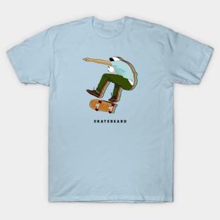 Skater with a Panda face skating T-Shirt